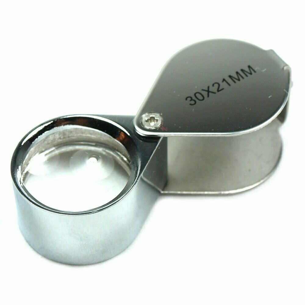 Wholesale Five (5) 30X Jeweler Loupes 30 x 21mm Magnifier with storage