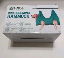 Dog Grooming Hammock Harness for Nail Trimming Pet Grooming Light Blue Medium