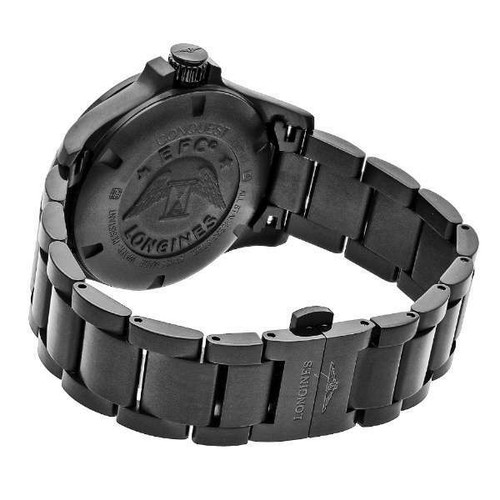 Longines Conquest V.H.P. Perpetual Quartz Black Dial Men's Watch L3.716.2.56.6 - Picture 3 of 3
