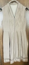Elie Tahari  Linen Blend Short Sleeve Lined Sheath Dress Size 8