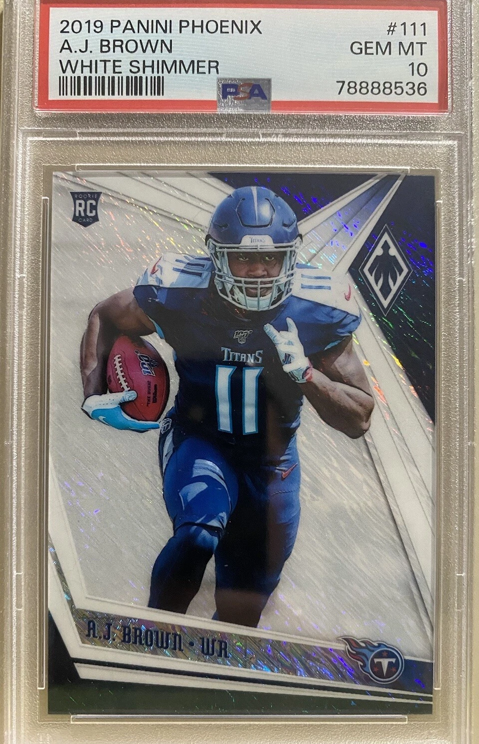AJ Brown Panini Phoenix #111 White Shimmer