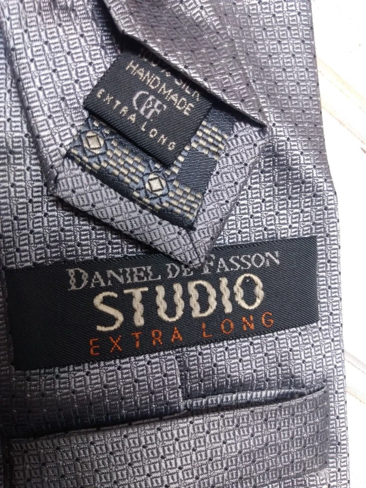 男式领带套装套装 4 件套几何圆点连衣裙多种领带丝绸聚酯纤维 — 第 3/4 张图片