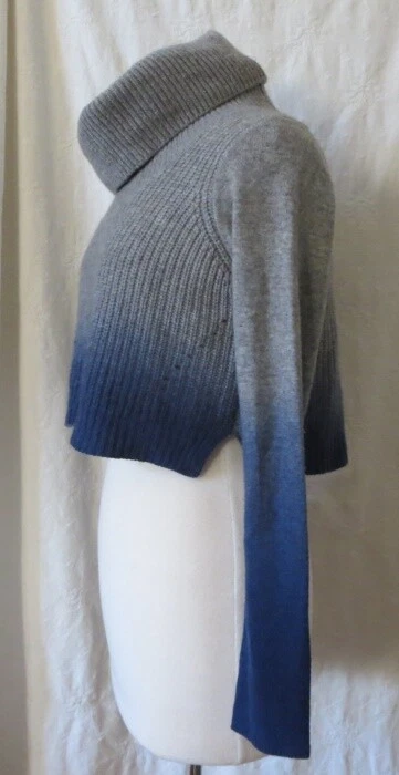 ELIE TAHARI CASHMERE WOOL OMBRE 双层针织衫 M — 第 2/4 张图片