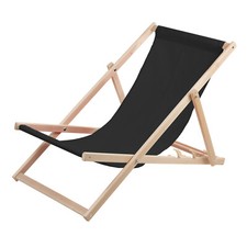 Tumbona de madera de haya, silla de desca…