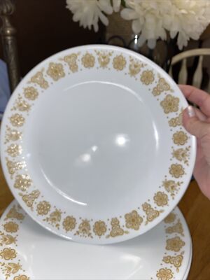 Dinner Plates Corelle Gold Flower Pattern Corning Ware Corelle 10