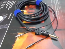 Sennheiser HD800 HD800S upgrade Cable pure Copper 1/4" Plug 6.3mm gold plug