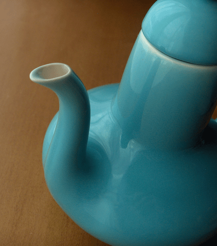 Franciscan El Patio Alladin shape after dinner coffeepot~Turquoise gloss-NR - Picture 2 of 8