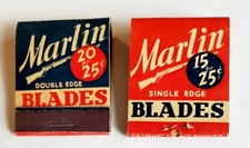 Vintage Old Marlin Firearms Razor Blades Advertising Matchbook Complete