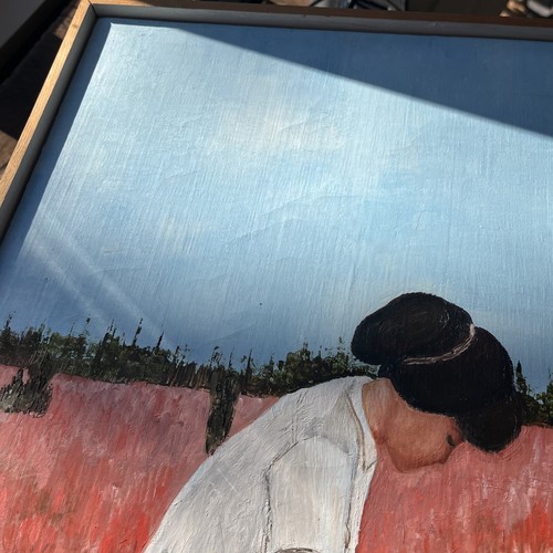 Pittura asiatica vintage fiori di kochia donna giapponese? Spiaggia rossa cinese Panjin? - Foto 21 di 24