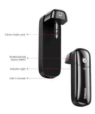 Adaptateur Bluetooth Ugreen pour casque Playstation / Nintendo Switch noir  (CM408) - grossiste d'accessoires GSM Hurtel