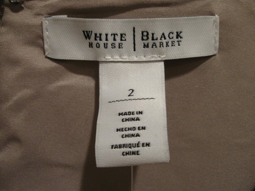 Abito senza maniche White House Black Market marrone taglia 2 nuovo con etichette $99 - Foto 5 di 5