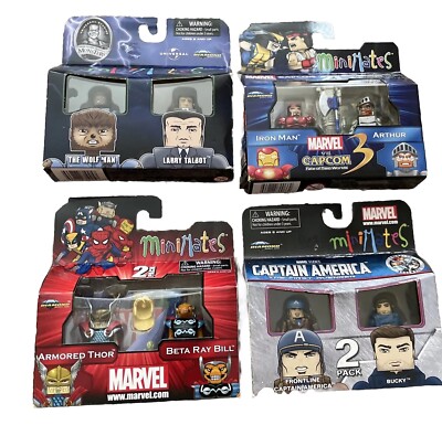 MINIMATES Thor Wolf Man Larry Talbots Iron Man Captain America Bucky 