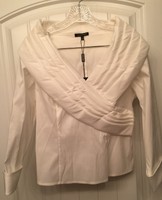 Samuel Dong Size Medium Button Front White Dressy Ls Blouse W/ Tags $118.00 Samuel Dong Size Medium Button Front White Dressy Ls Blouse W/ Tags $118.00