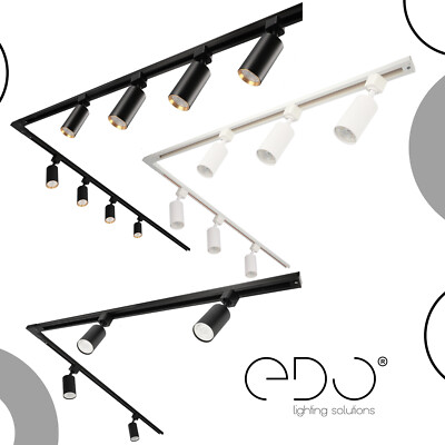 NEXTRACK 3-Phasen Schienensystem Set - 6m Schiene + 10 GU10 Spots Schwarz