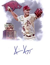 Kevin Kopps Arkansas Razorbacks auto signed 8x10 baseball photo Golden Spikes