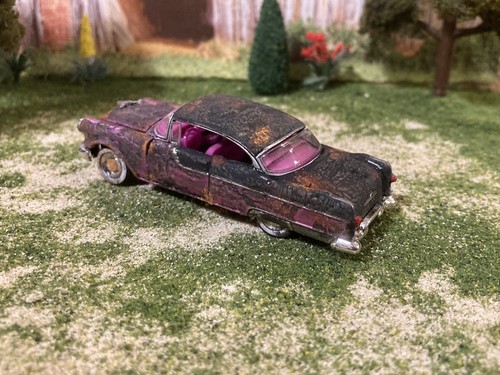 1955 Pontiac Rusty Weathered Custom 1/64 Diecast Project Car Barn Find M2 Patina - Picture 3 of 13