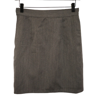 Women Ferretti Studio Skirt Grey Wool Made In Italy Size W26 XS XME562