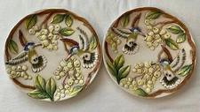 Takahashi Hummingbird Collectors Plates Hand Painted San Francisco Set Of 2