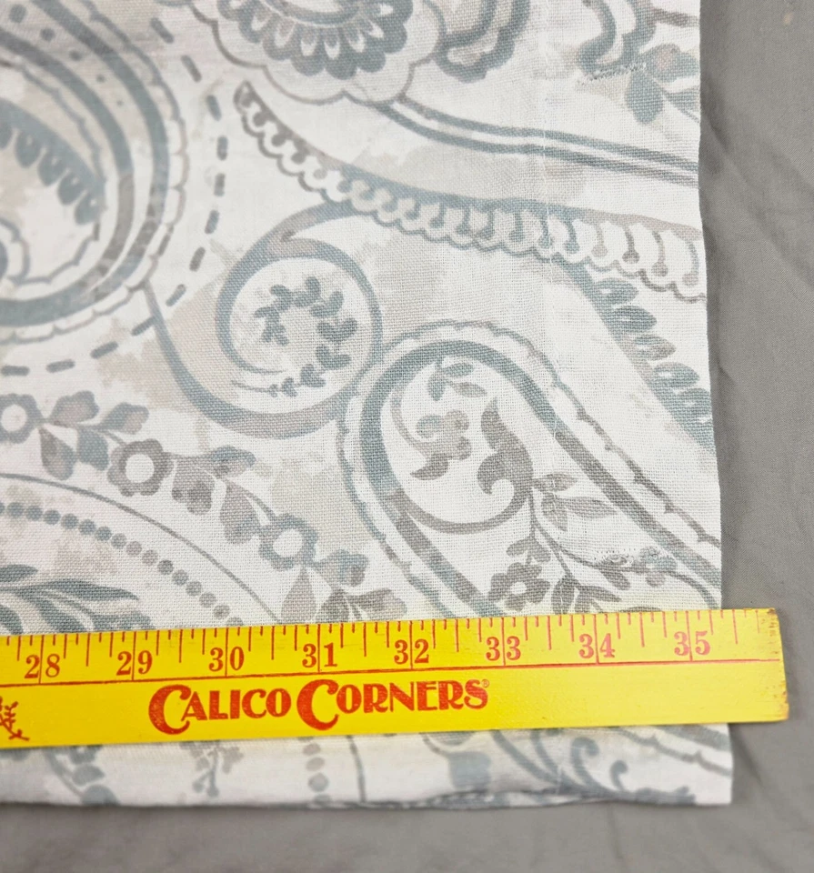 MELINA Turquesa Tela Paisley Cortina de Ducha Nicole Miller NY Algodón 70x64 Foto 3 de 4