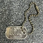 Vintage Hasbro GI Joe Action Figure Metal Dog Tag with Bead Chain
