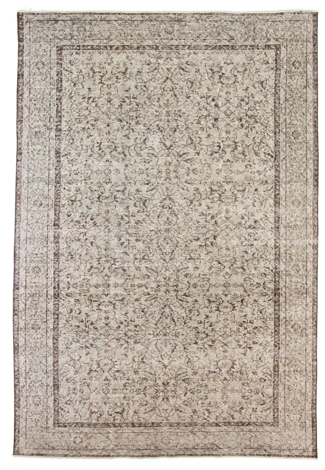 Traditional Vintage Hand-Knotted Area Rug 5'5" x 8'8" Oriental Wool Carpet