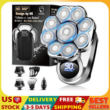 9D Electric Head Shaver for Bald Men, Upgraded 5-in-1 Head Shaver for Bald Men,