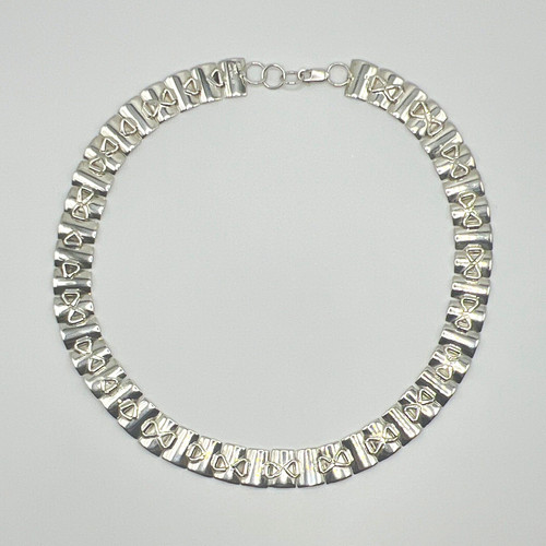 ATI Mexico .925 Sterling Silver Necklace – Taxco Modernist Design – Polished