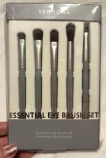 Sephora Essential Eye Brush Set 5-Piece Synthetic Fiber Vegan Gray