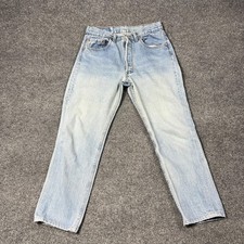 Vintage Levis 501 Jeans 29x26 Light Wash Made USA Button Fly 90s ALTERED