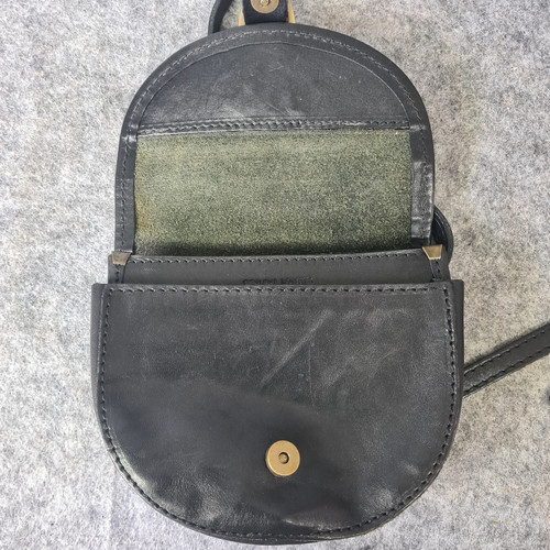 I Medici Firenze Cross Body Saddle Bag 100% Genuine Thick Leather Made In Italy - Foto 9 di 17