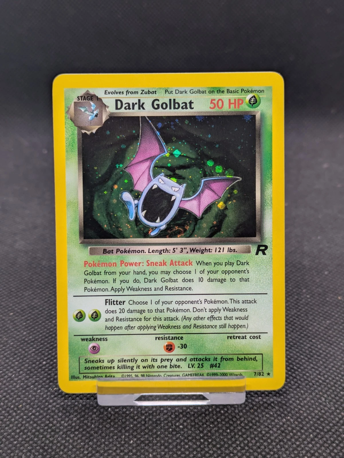 Dark Golbat 7/82 Holo Team Rocket Pokemon Card WOTC NM