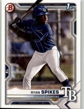 2021 Bowman Draft Ryan Spikes #BD-63 Tampa Bay Rays