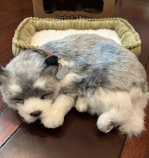 Plush Dog Alaskan Husky Perfect Petzzz Puppy Sleeping Breathing Realistic