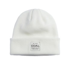 Coal Headwear Uniform Mid Knit Cuff Beanie Hat, Mid Length, White, One Size