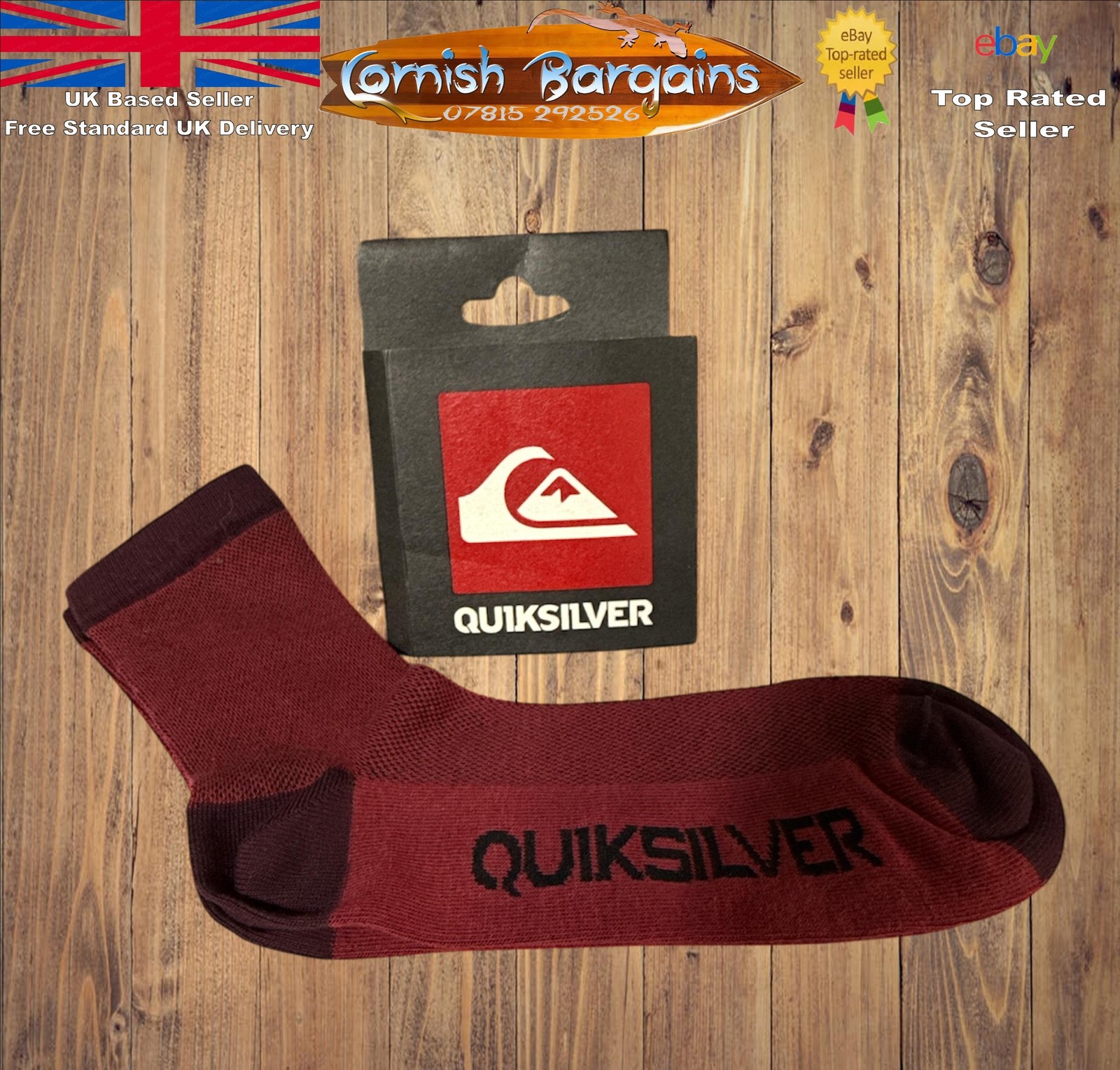 Quiksilver Quarter Sock Purple Large =41-43