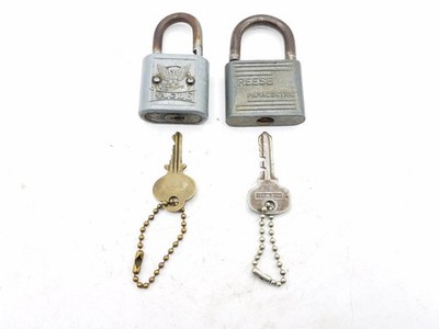 Lot of 2 Vintage, Reese Paracentric, Eagle Lock Company, Working Padlocks w/Keys
