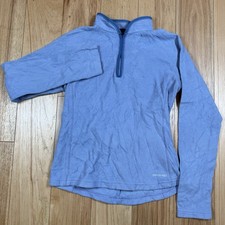 Vintage 90s Patagonia Synchilla Fleece 1/4 Zip Jacket Womens Small Blue USA Made