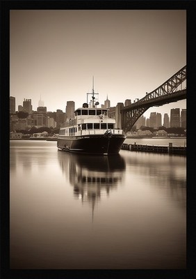 Moderner Hafen von Sydney gerahmtes Wandbild Poster Leinwanddruck Bild