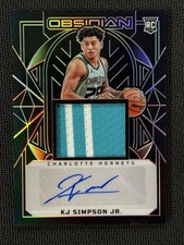 2024-25 Panini Obsidian NBA No. 239 KJ Simpson Jr. Rookie Patch Auto /125
