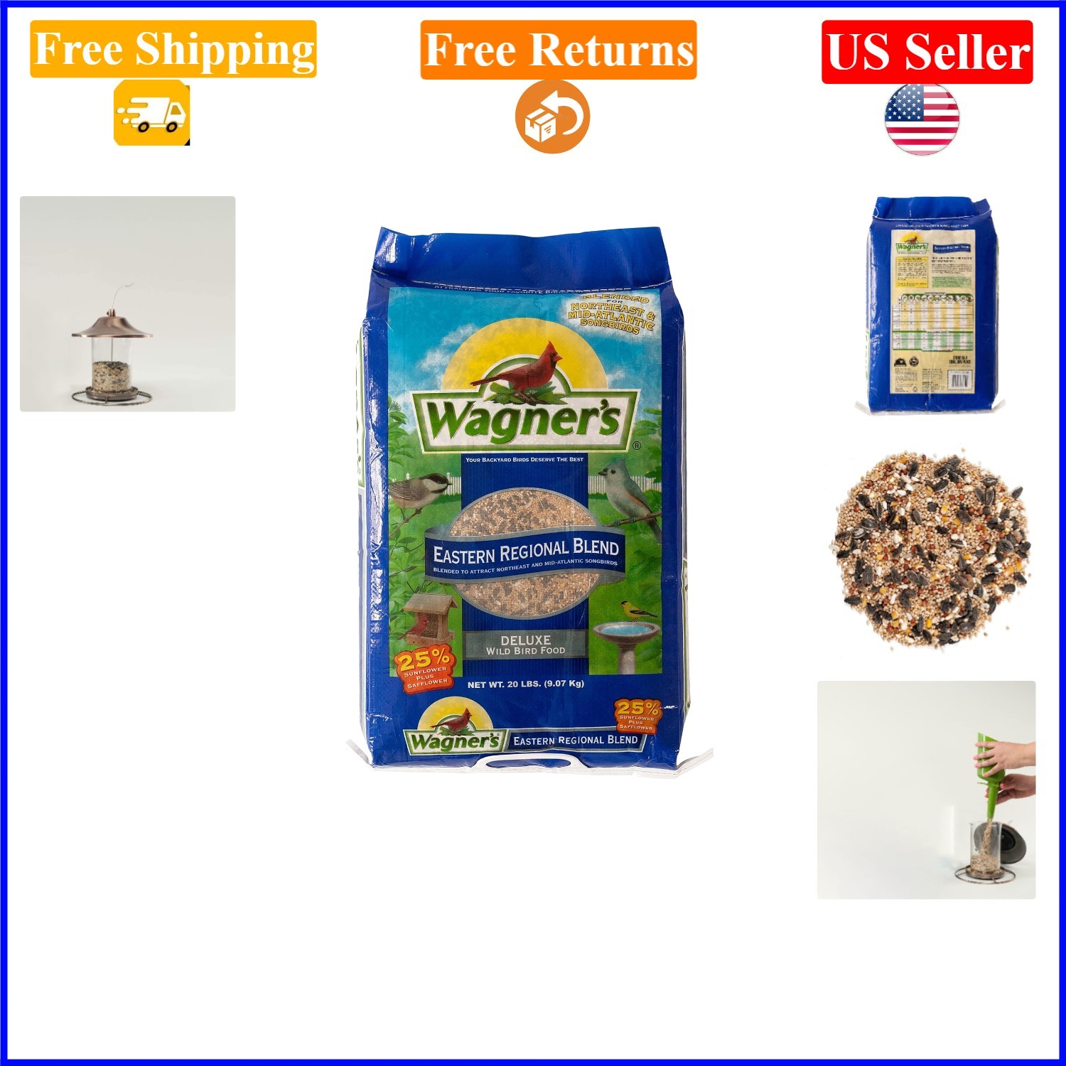 20 Lb. Seed Mix For All Songbirds, Usa