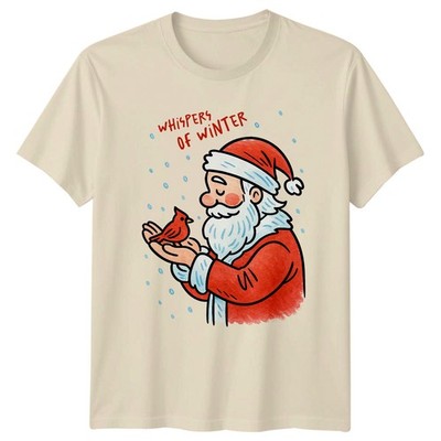Whispers Of Winter Weihnachtsmann Kardinal Weihnachten Urlaub Herren Damen Grafik T-Shirt