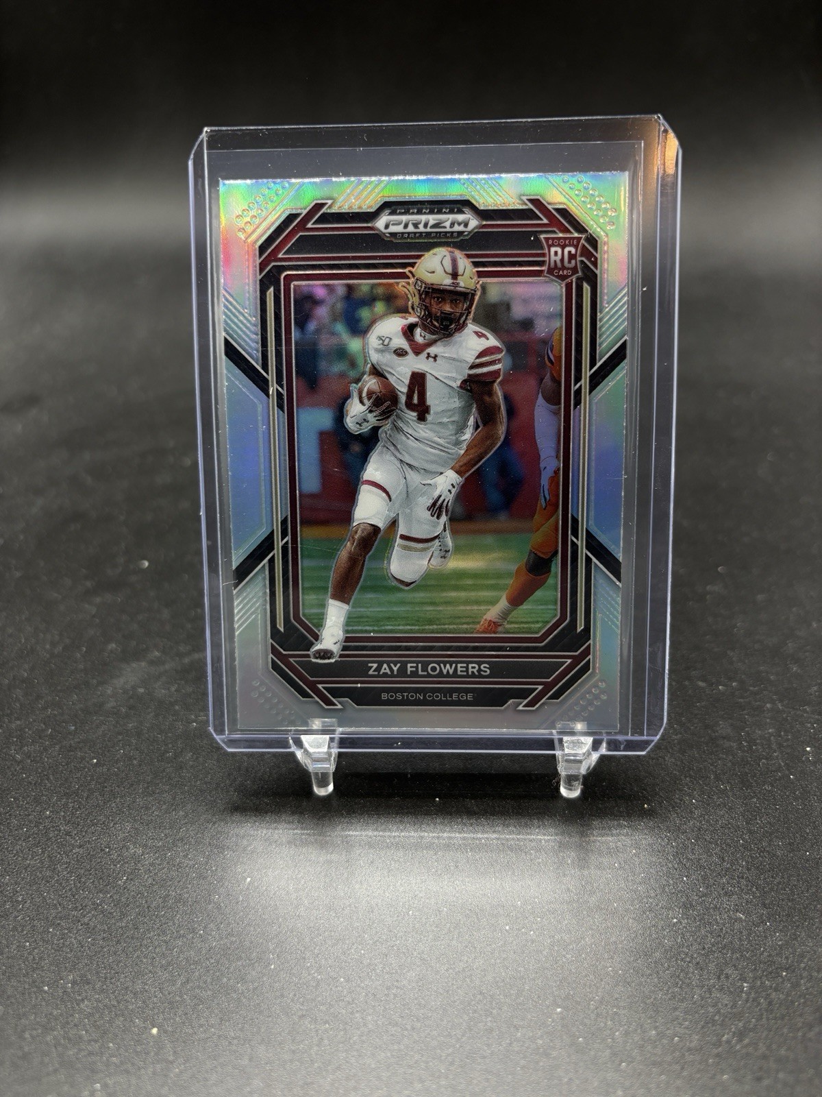 Zay Flowers Rookie 2023 Panini Prizm Draft 143 Silver Parallel Boston College RC