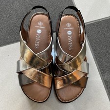 BNWOB Pavers leather Metallic Sandals Size 5 with Pavers protection applied 