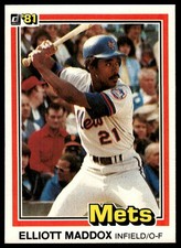 1981 Donruss #397 Elliott Maddox NRMT+