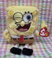 Ty 2004 SpongeBob Thumbs Up Squarepants 8" Yellow Stuffed Plush Winking New Tags