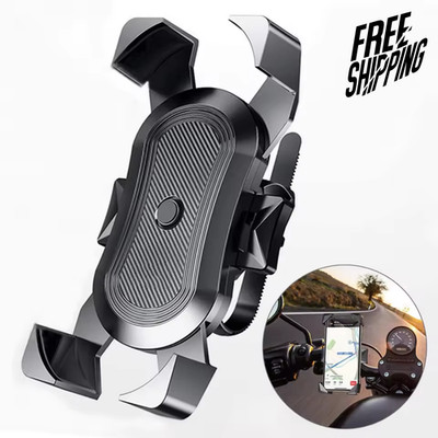 Universal bicycle phone holder, motorcycle phone holder, handlebar holder, 360° 