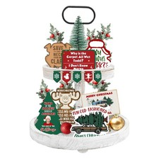 National Lampoons Christmas Vacation Decorations, Funny Holiday Tiered Tray D...