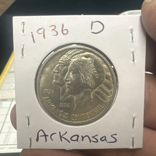 1936-D Arkansas Centennial Commemorative Half Dollar Grade Yourself No Reserve