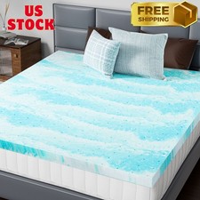 4 Inch King Size Memory Foam Mattress Topper with Cooling Gel, Pressure Relief