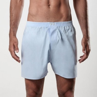 3 Boxershorts LA VELA Baumwolle Stoff Shirt mit Knöpfen Gr. 7 / XXL WEISS Art. EUROPA